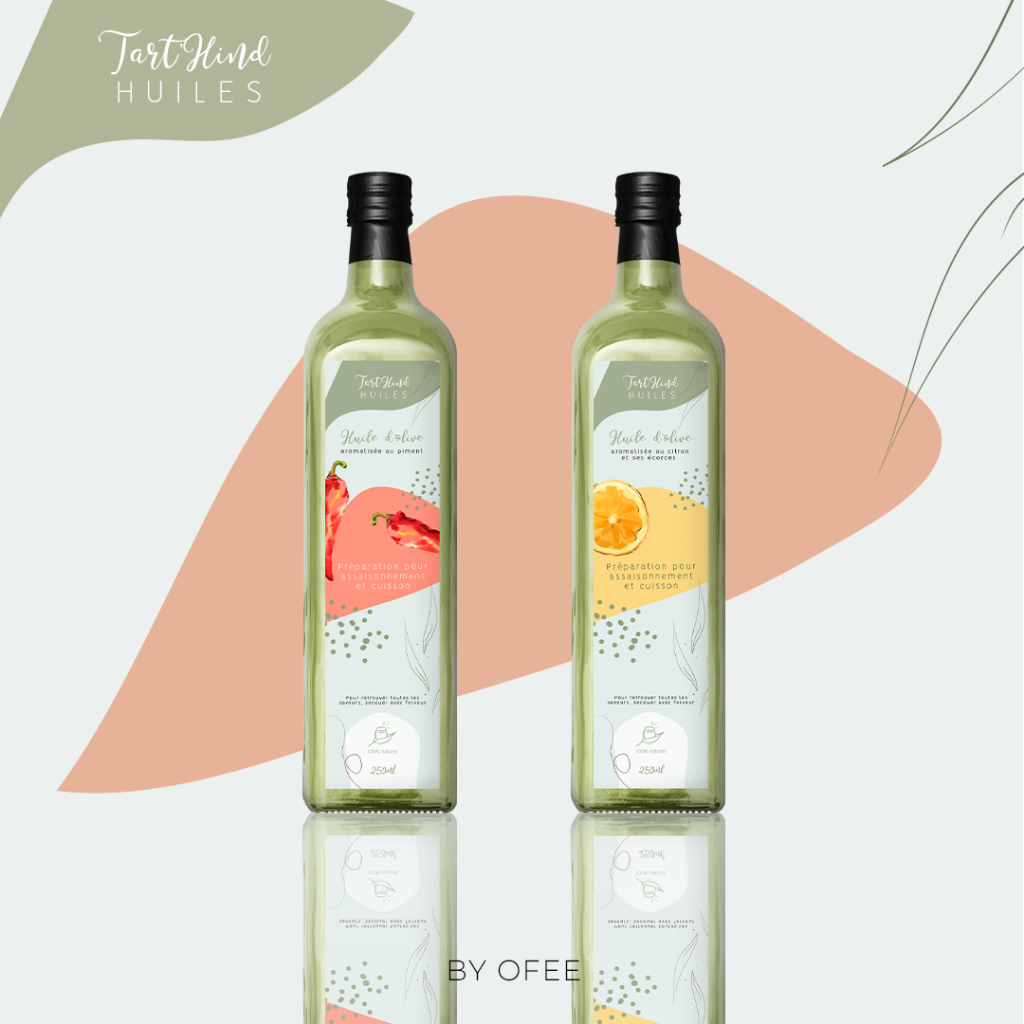 design étiquette produit huile d'olive